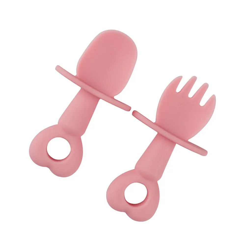 2Pcs Baby Silicone Fork Spoon Set Ergonomic Heart Shape Soft Safe Toddler Feeding Tableware Feeding Training
2Pcs Baby Silicone Fork Spoon Set Ergonomic Heart Shape Soft Safe Toddler Feeding Tableware Feeding Training