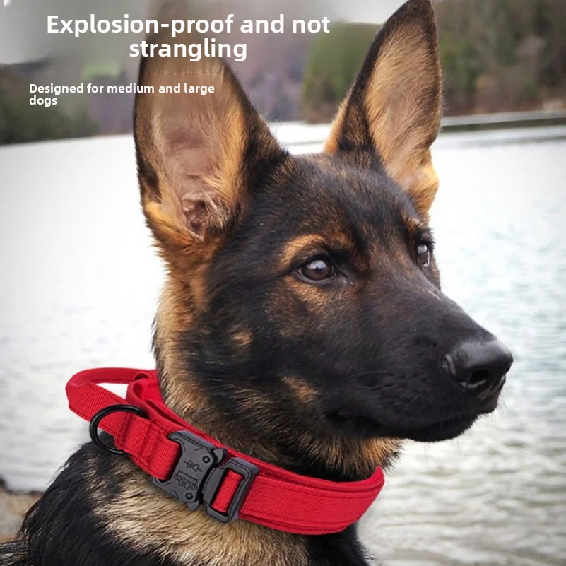 Tactical Dog Collar Adjustable Military Training Nylon Dog Necklace with Control Handle Heavy Metal Buckle for Medium Large Dog
Tactical Dog Collar Adjustable Military Training Nylon Dog Necklace with Control Handle Heavy Metal Buckle for Medium Large Dog