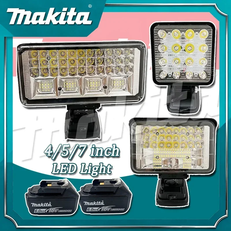 Портативный светодиодный прожектор Makita 4/5/7 дюймов, беспроводной, для работы на улице, рыбалки, ручной, аварийный, для аккумулятора 18В
Портативный светодиодный прожектор Makita 4/5/7 дюймов, беспроводной, для работы на улице, рыбалки, ручной, аварийный, для аккумулятора 18В