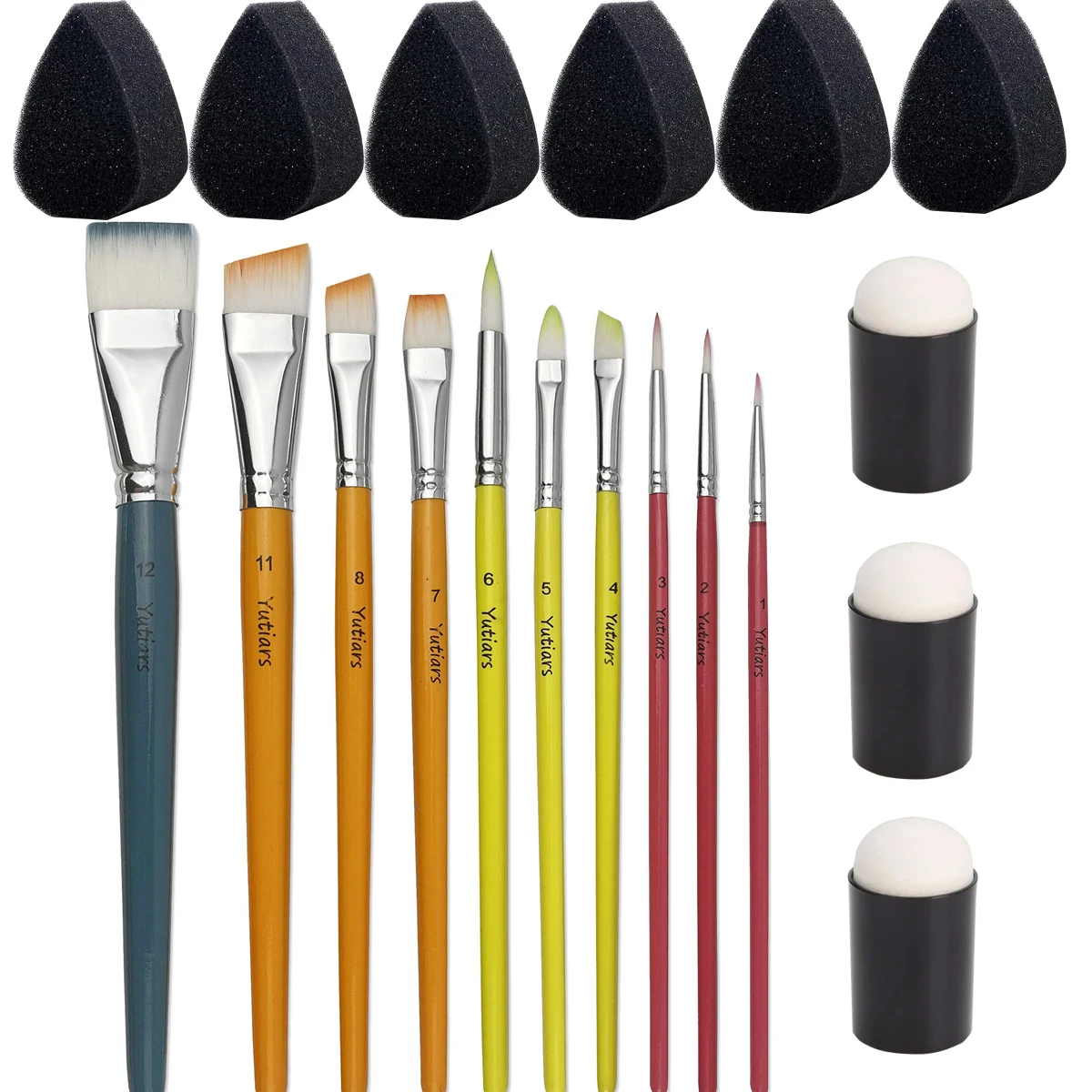Профессиональный набор кистей для рисования лица, 19 шт., с нейлоновой щетиной, деревянной ручкой, универсальный для акварели и тиснения
Профессиональный набор кистей для рисования лица, 19 шт., с нейлоновой щетиной, деревянной ручкой, универсальный для акварели и тиснения