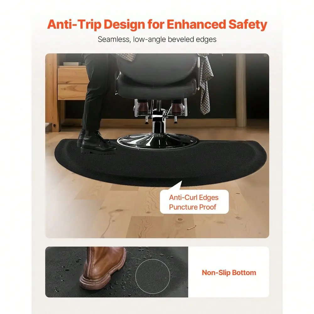 Mat For Hair Stylist, 3 X 5 FT SemiCircle Salon Chair Mat, 1 2Inch Thickened Anti Fatigue Barber Shop Floor Mat With Round Cut
Mat For Hair Stylist, 3 X 5 FT SemiCircle Salon Chair Mat, 1 2Inch Thickened Anti Fatigue Barber Shop Floor Mat With Round Cut