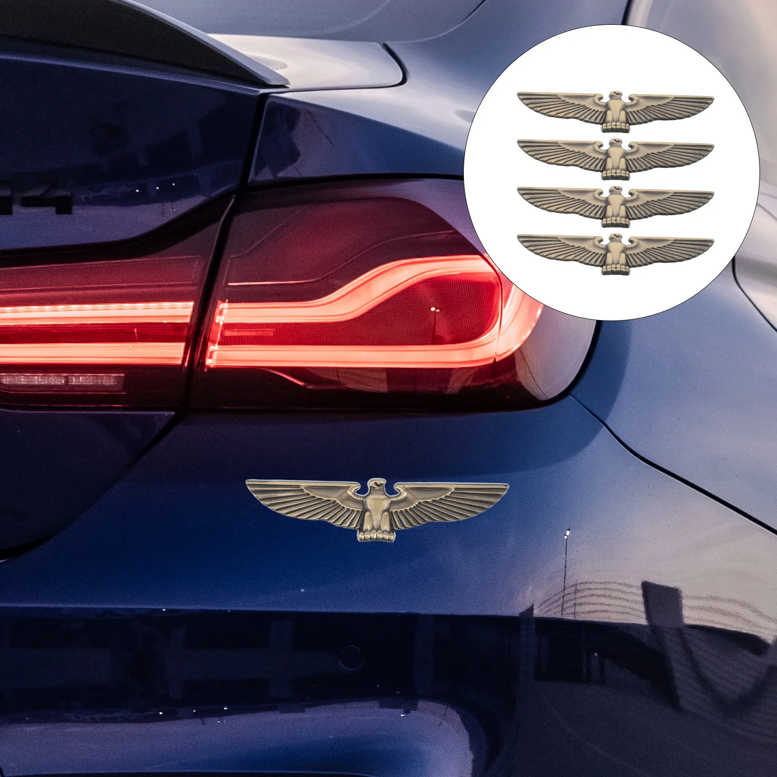 4pcs 3D Metal Car Stickers Eagle Shape Auto Badge Durable Automotive Decals For Car Exterior Decoration Light Brown Vehicle
4pcs 3D Metal Car Stickers Eagle Shape Auto Badge Durable Automotive Decals For Car Exterior Decoration Light Brown Vehicle