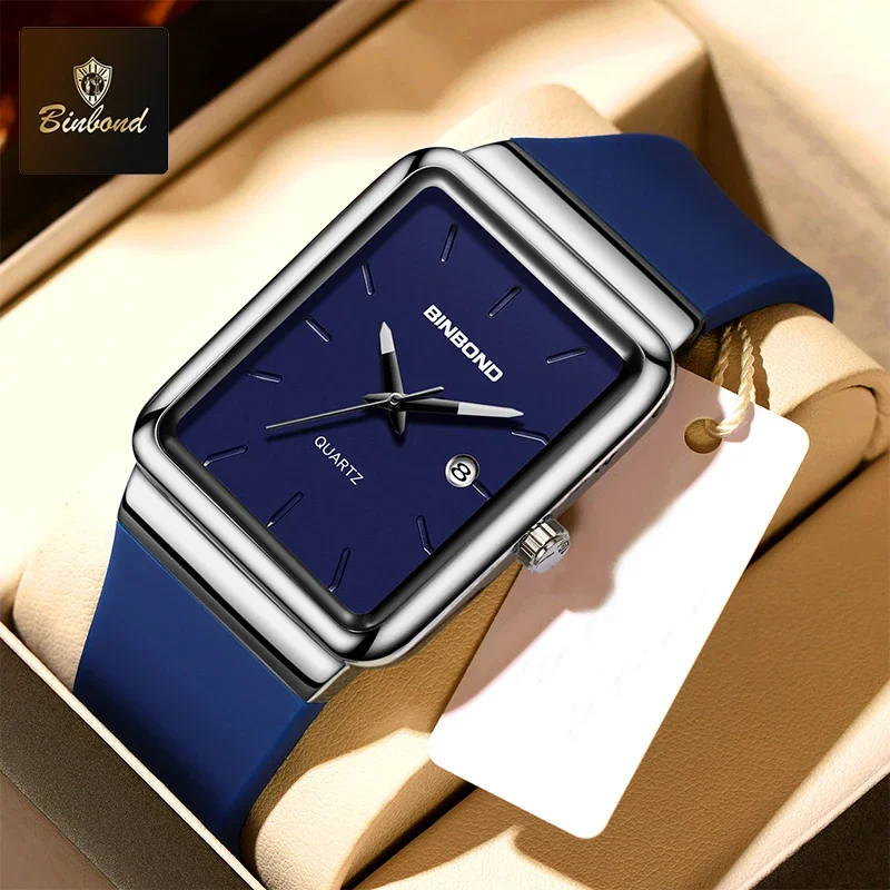BINBOND модные квадратные мужские кварцевые часы, оригинальные простые спортивные водонепроницаемые наручные часы с силиконовым ремешком, повседневные мужские часы Reloj
BINBOND модные квадратные мужские кварцевые часы, оригинальные простые спортивные водонепроницаемые наручные часы с силиконовым ремешком, повседневные мужские часы Reloj