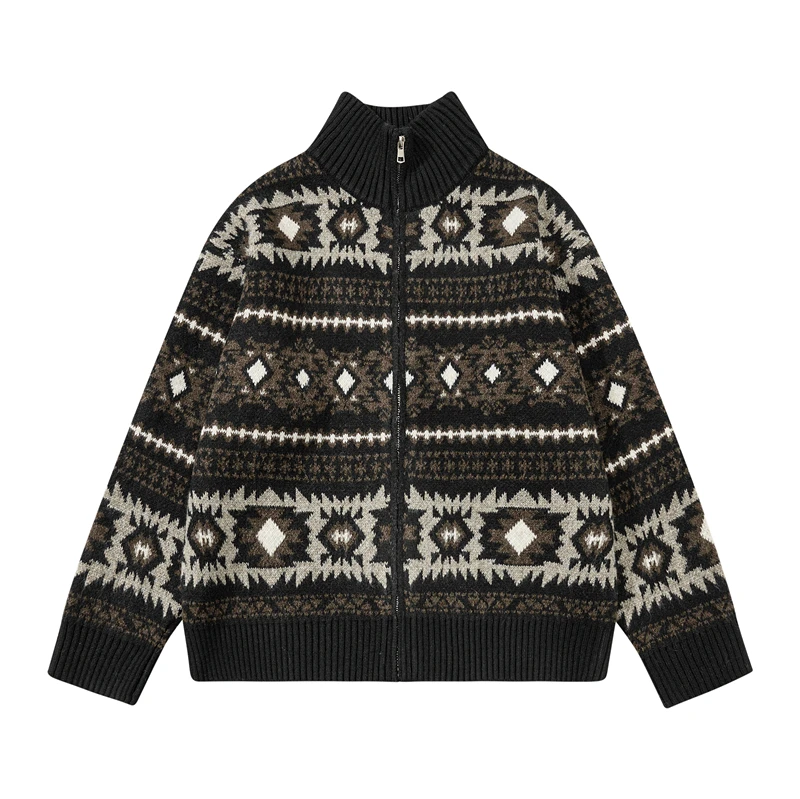 Открытый кардиган в американском стиле ретро Fair Isle, свитер свободного покроя с воротником для мужчин и женщин, повседневная вязаная верхняя одежда
Открытый кардиган в американском стиле ретро Fair Isle, свитер свободного покроя с воротником для мужчин и женщин, повседневная вязаная верхняя одежда
