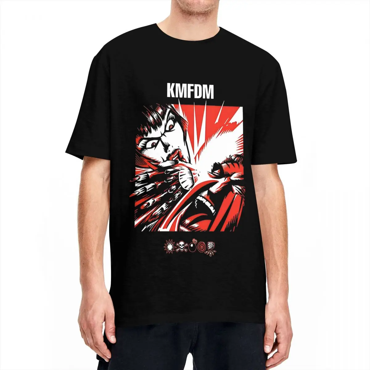 Мужские футболки KMFDM, футболки из 100% хлопка, летние футболки Y2K, повседневная футболка с коротким рукавом и круглым вырезом, модная крутая повседневная футболка размера плюс
Мужские футболки KMFDM, футболки из 100% хлопка, летние футболки Y2K, повседневная футболка с коротким рукавом и круглым вырезом, модная крутая повседневная футболка размера плюс