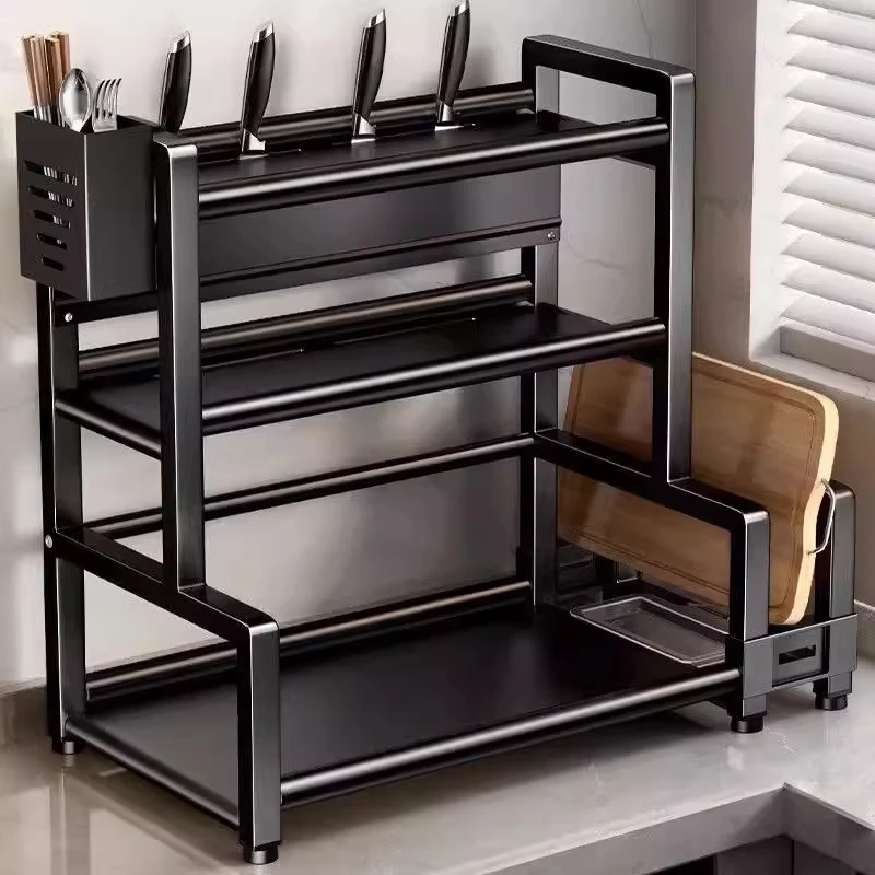 Multi-Functional Kitchen Spice Storage Rack Countertop Multi-Layer Knife Holder Pot Lid Holder Carbon Steel No Drilling Required
Multi-Functional Kitchen Spice Storage Rack Countertop Multi-Layer Knife Holder Pot Lid Holder Carbon Steel No Drilling Required