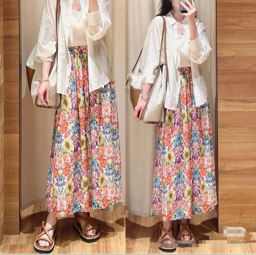 Withered Skirt Woman Clothing Faldas Skirts Printed Drawstring Elastic Waist And Knee Length Skirt
Withered Skirt Woman Clothing Faldas Skirts Printed Drawstring Elastic Waist And Knee Length Skirt