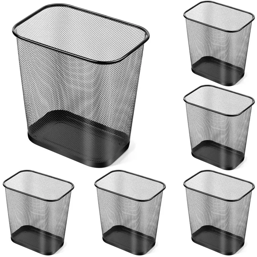Набор из 6 сетчатых квадратных мусорных корзин объемом 4 галлона, проволочные корзины для мусора для дома, черные металлические офисные мусорные баки, прямоугольные контейнеры для кухни
Набор из 6 сетчатых квадратных мусорных корзин объемом 4 галлона, проволочные корзины для мусора для дома, черные металлические офисные мусорные баки, прямоугольные контейнеры для кухни