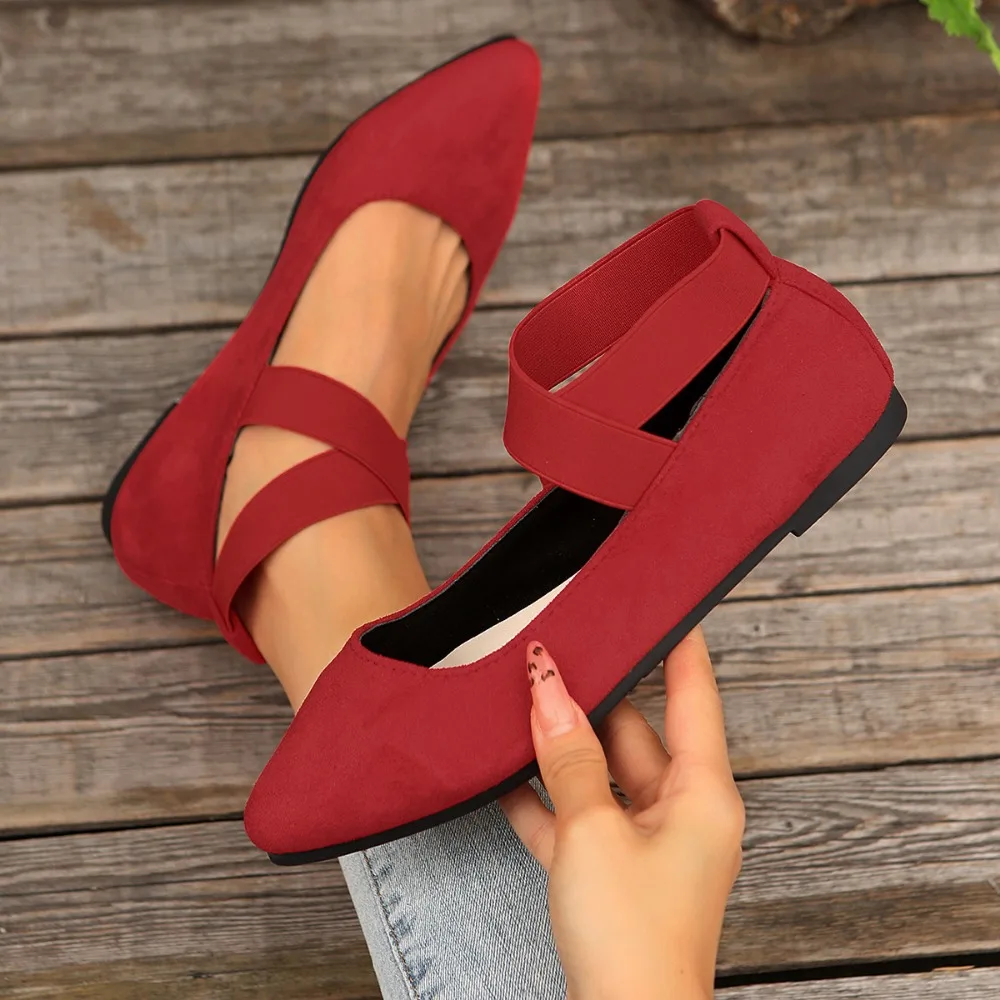 Womens Shoes Ballet Flats Shoes Ladies Sandals Strap Non Slip Ankle Elastic Belt Cute Ballerina Ladies Elegent Flats Heel Shoes
Womens Shoes Ballet Flats Shoes Ladies Sandals Strap Non Slip Ankle Elastic Belt Cute Ballerina Ladies Elegent Flats Heel Shoes