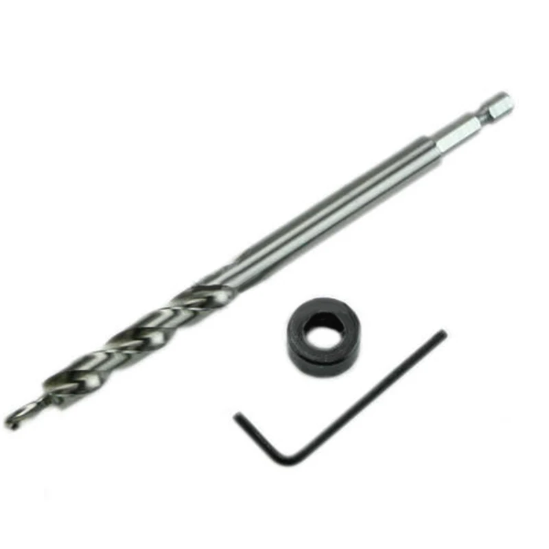 Drills Jig Guide 3/8" Drill bit HSS Limit ring Extracting Rotary tools Kit Woodworking 1/4" Attachment Hex Spiral
Drills Jig Guide 3/8" Drill bit HSS Limit ring Extracting Rotary tools Kit Woodworking 1/4" Attachment Hex Spiral