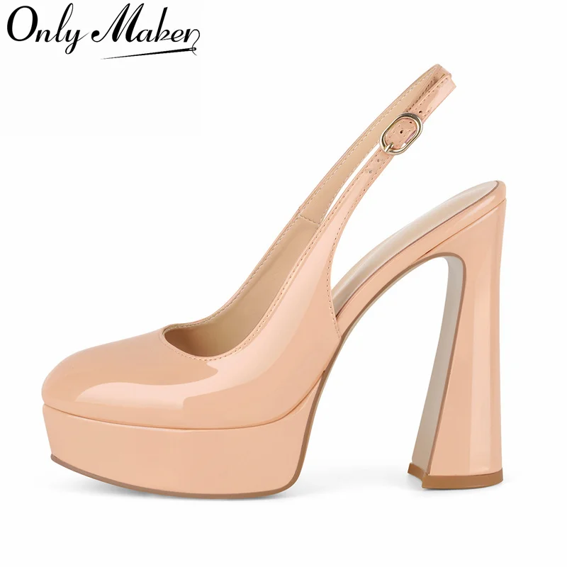 Onlymaker Women Round Toe Patent Leather Pumps High Heeled Big Size Slingback Office Dress Chuny Heel Classic Pumps Heels
Onlymaker Women Round Toe Patent Leather Pumps High Heeled Big Size Slingback Office Dress Chuny Heel Classic Pumps Heels