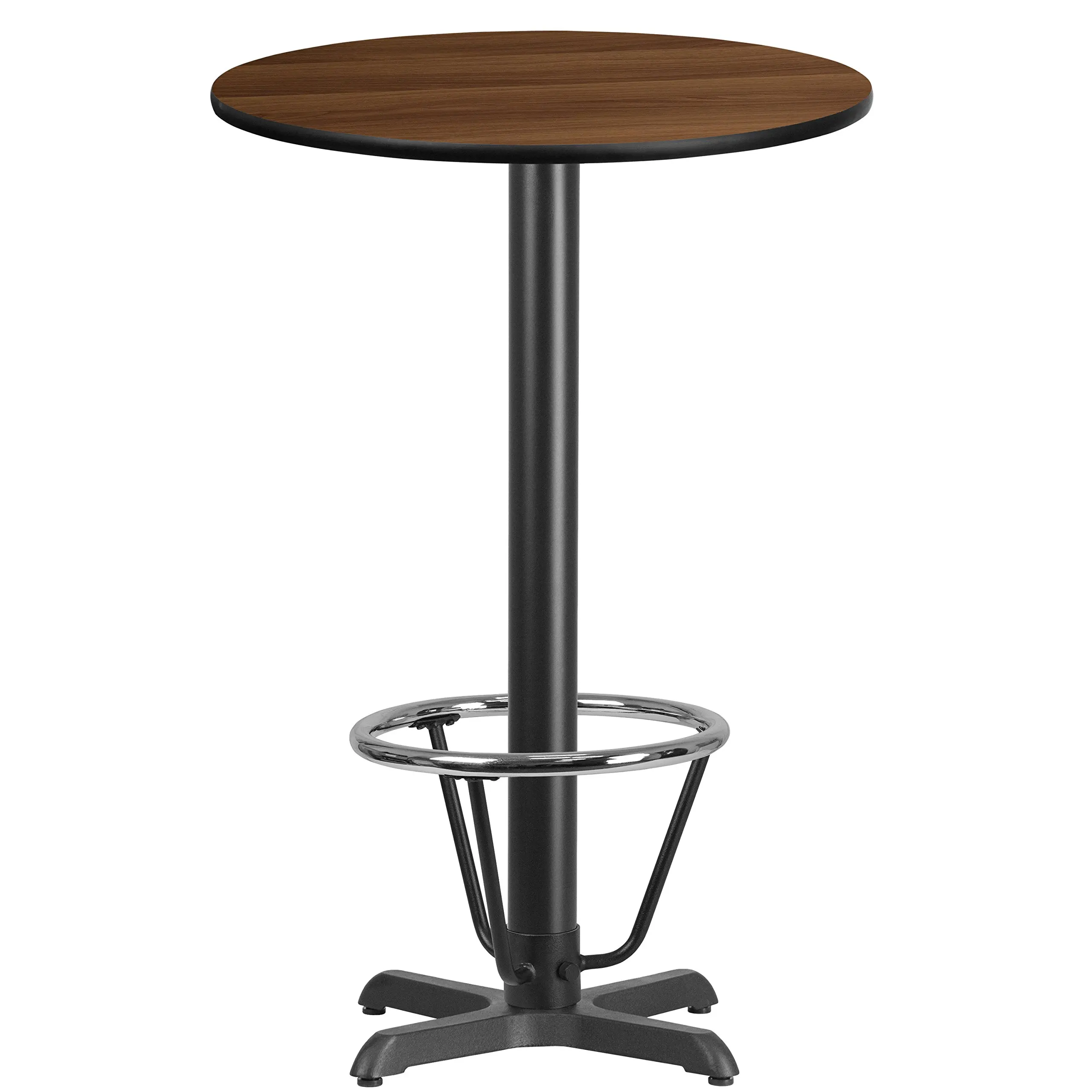 24 Inch Round Laminate Bar Table With Foot Ring Black Base
24 Inch Round Laminate Bar Table With Foot Ring Black Base