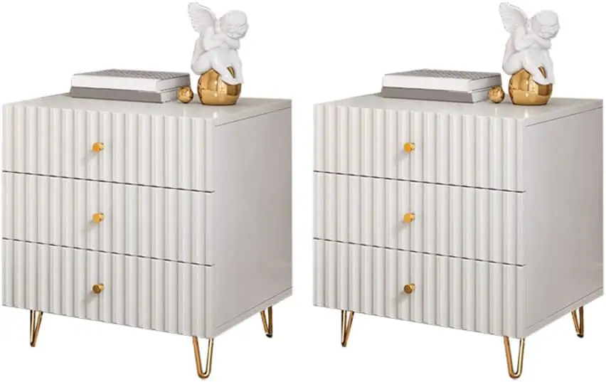 Drawer Storage Bedside Cabinet Engineered Wood Night Table Modern Nightstand for Bedroom Hotel - 2 Piece Set 14" L x 16" W x 23"
Drawer Storage Bedside Cabinet Engineered Wood Night Table Modern Nightstand for Bedroom Hotel - 2 Piece Set 14" L x 16" W x 23"