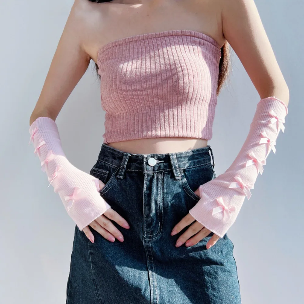 Fashion Elastic Y2K Warm Sleeves Bowknot Ballet Style Bow Knitted Gloves Korean Style Long Mittens Fingerless Arm Warmers JK
Fashion Elastic Y2K Warm Sleeves Bowknot Ballet Style Bow Knitted Gloves Korean Style Long Mittens Fingerless Arm Warmers JK