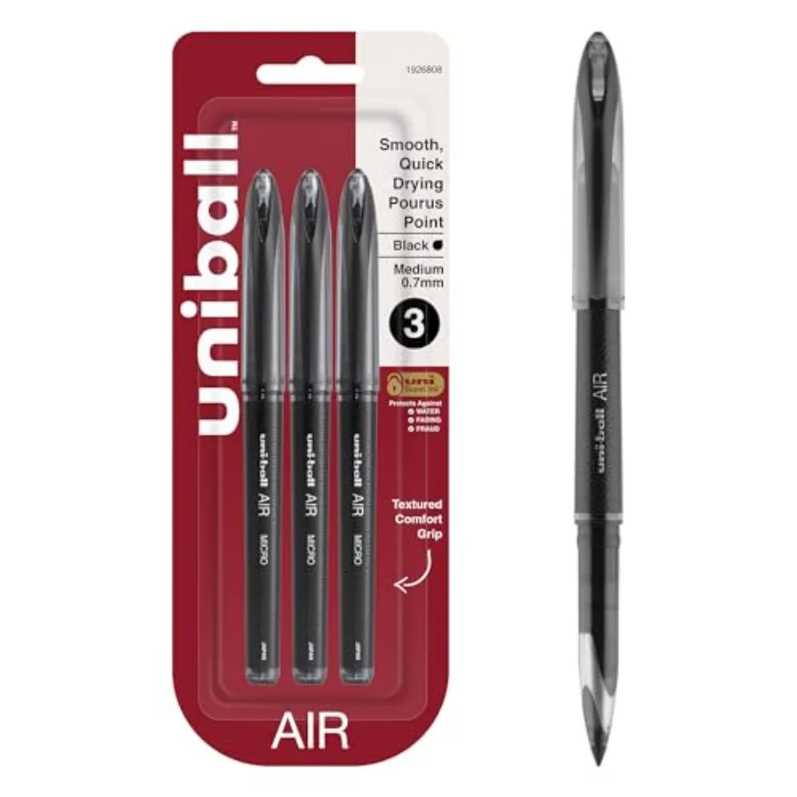uniball Air Porous Point Pens, Medium Point 0.7mm,Black, 3 Pack
uniball Air Porous Point Pens, Medium Point 0.7mm,Black, 3 Pack