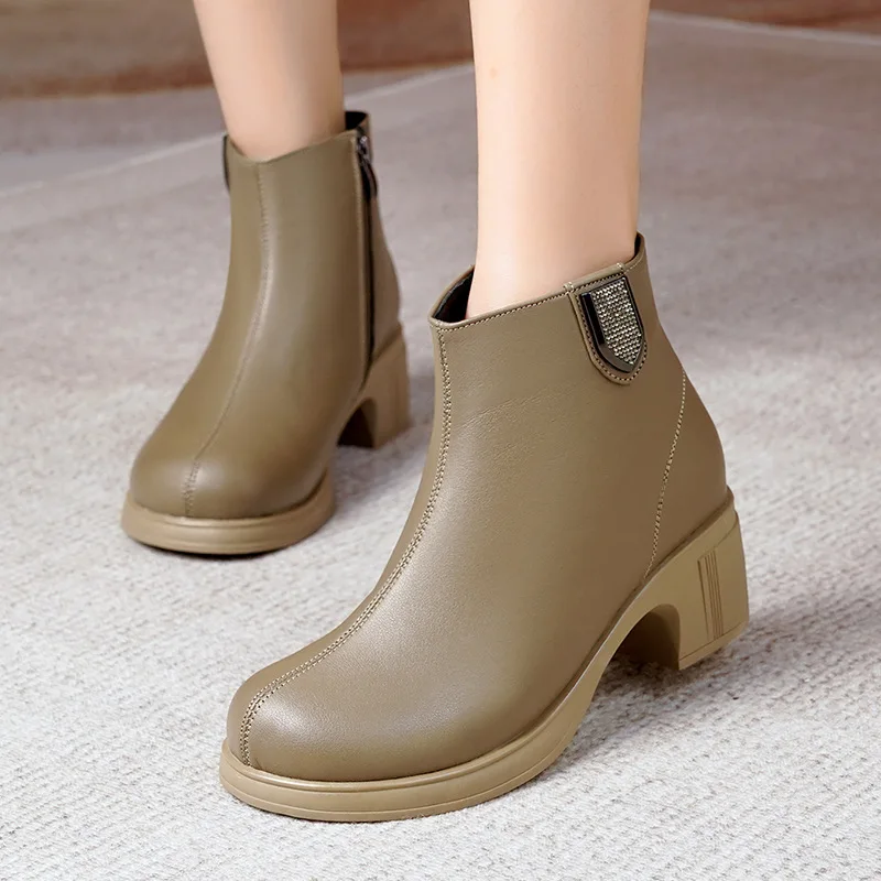 Women's Thi Boted Fce Lined Genuine Leather Boots Flat Boted ort Boots Briti Sle Autumn Winter oes
Women's Thi Boted Fce Lined Genuine Leather Boots Flat Boted ort Boots Briti Sle Autumn Winter oes