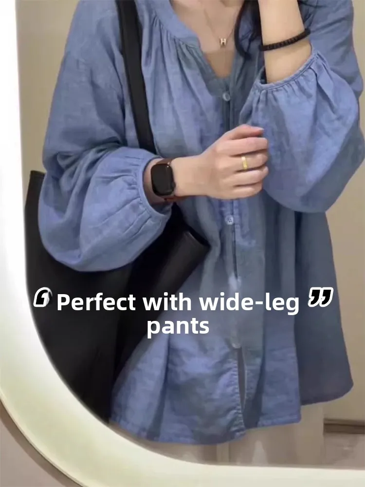Casual Loose Women's Summer Shirt Coat Lantern Sleeve UV Protection V-neck Commute Style Fashionable Boring Lazy Korean Style
Casual Loose Women's Summer Shirt Coat Lantern Sleeve UV Protection V-neck Commute Style Fashionable Boring Lazy Korean Style