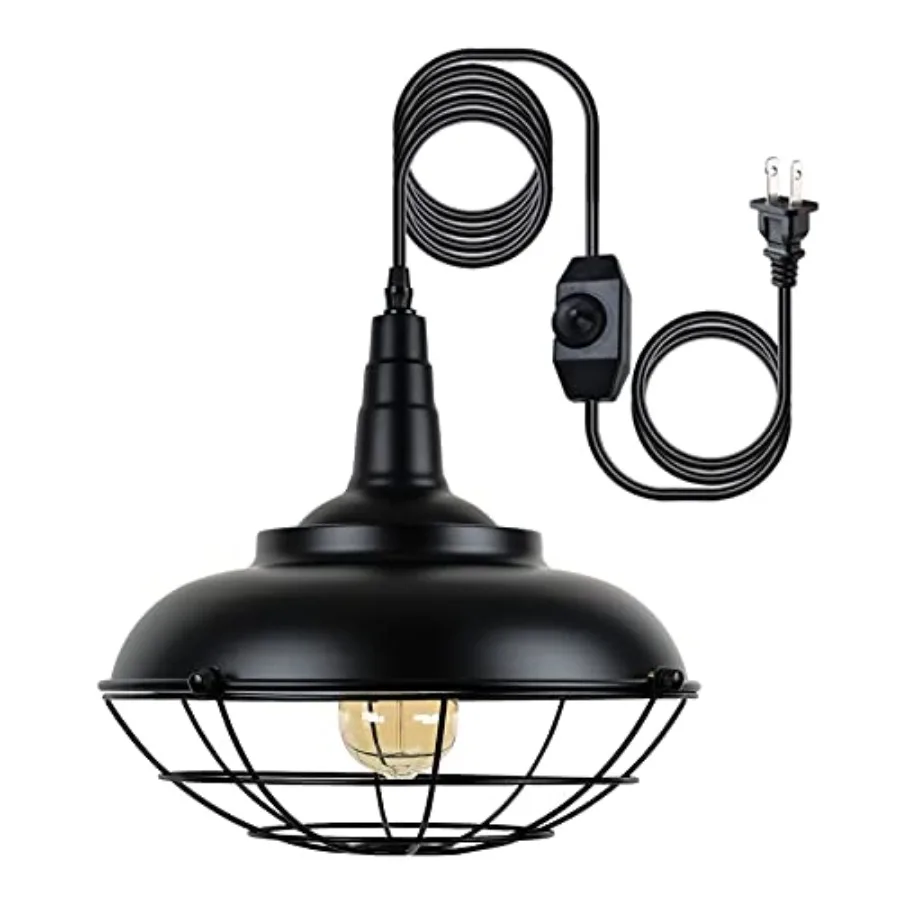 Plug In Hanging Light Fixtures, Black Cage Plug In Pendant Light, Metal Outdoor Chandelier for Gazebo Porch, industrial Farmhou
Plug In Hanging Light Fixtures, Black Cage Plug In Pendant Light, Metal Outdoor Chandelier for Gazebo Porch, industrial Farmhou