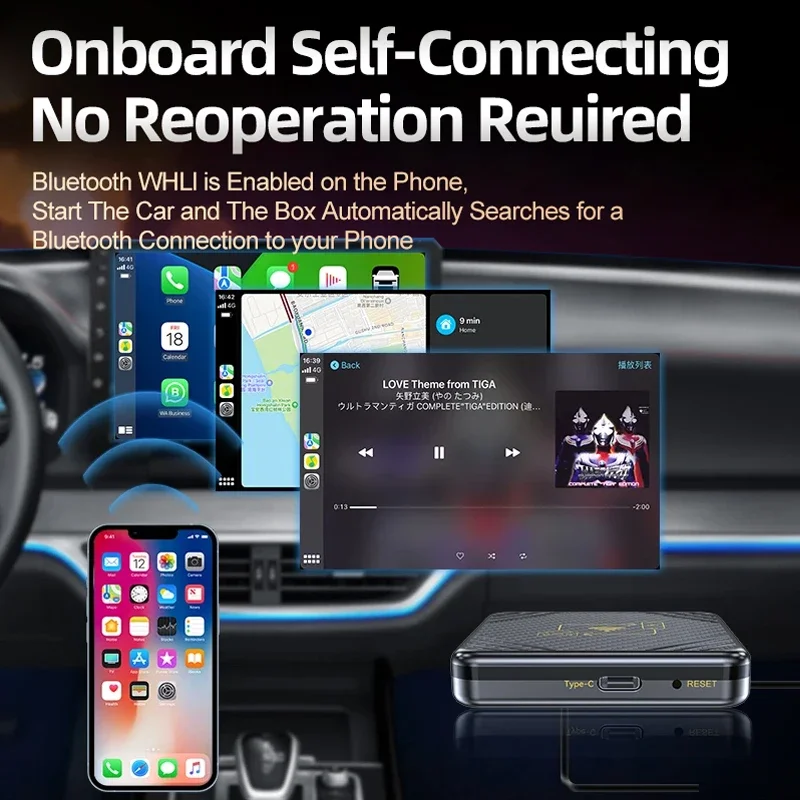 Беспроводной адаптер Carplay Android Car Box, проводной к беспроводному Carplay для iphone Android Type C для Toyota RAV4 XA20 XA30 XA40 XA50
Беспроводной адаптер Carplay Android Car Box, проводной к беспроводному Carplay для iphone Android Type C для Toyota RAV4 XA20 XA30 XA40 XA50