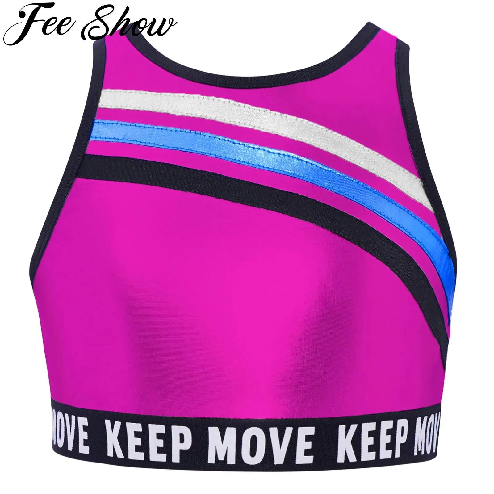 Kids Girls Metallic Jazz Hip Hop Dance Crop Tops Vest Letter Printed Stripes Tanks Top for Sports Workout Gymnastics Performance
Kids Girls Metallic Jazz Hip Hop Dance Crop Tops Vest Letter Printed Stripes Tanks Top for Sports Workout Gymnastics Performance