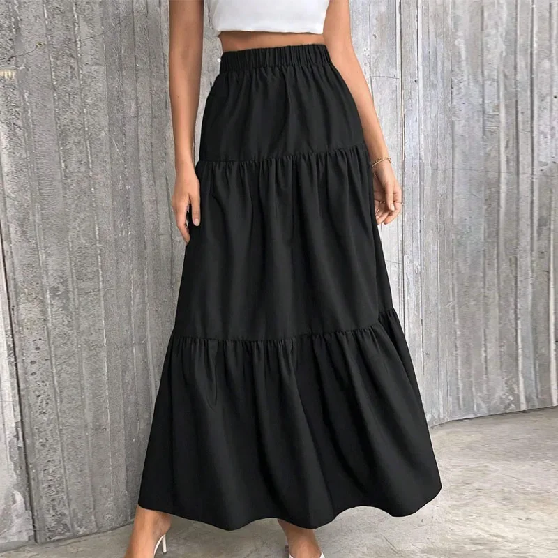 New Ankle-Length Skirts Summer Black Women Skirt Elastic Waist Skirt Women Skirt A-LINE Skirts for Women Faldas Mujer Moda Q130
New Ankle-Length Skirts Summer Black Women Skirt Elastic Waist Skirt Women Skirt A-LINE Skirts for Women Faldas Mujer Moda Q130