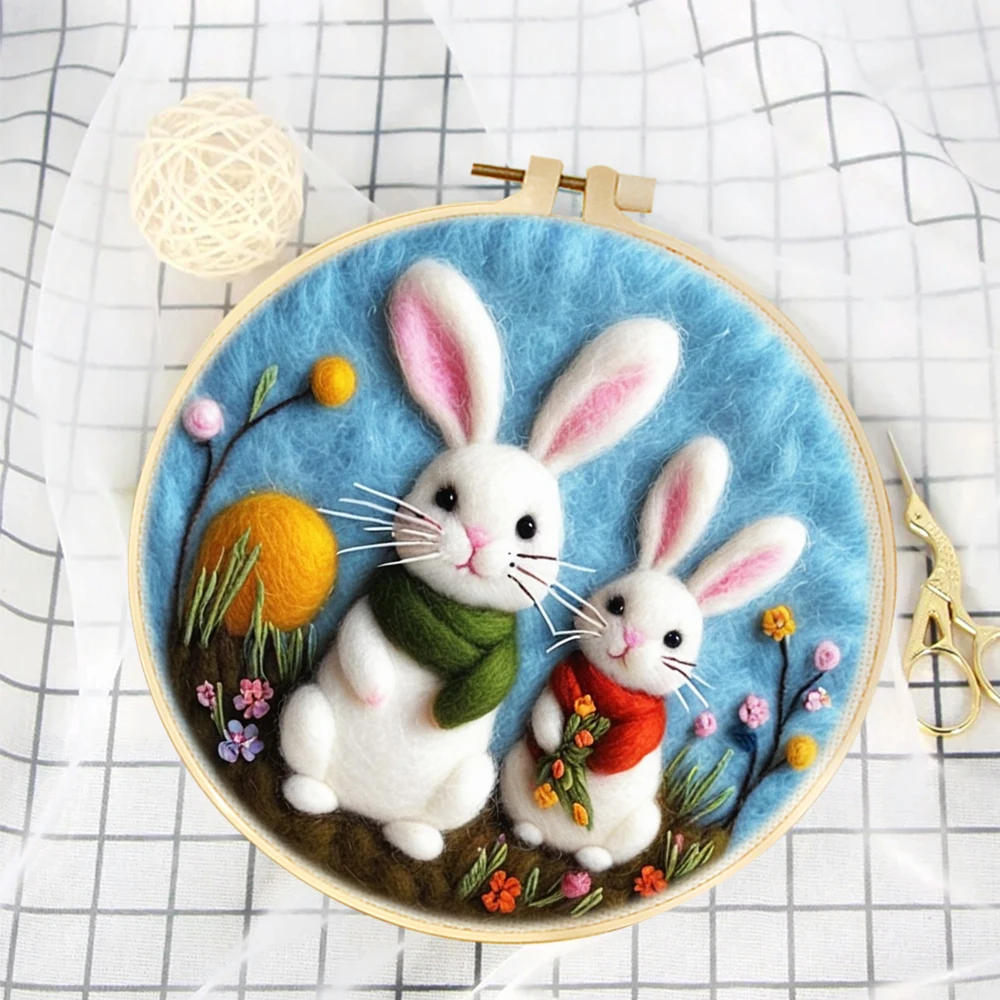 20x20cm DIY Wool Needle Felting Starter Kit Cute Rabbit Embroidery Needle Wool Painting With Diy Creative Making Wool Felt Kit
20x20cm DIY Wool Needle Felting Starter Kit Cute Rabbit Embroidery Needle Wool Painting With Diy Creative Making Wool Felt Kit