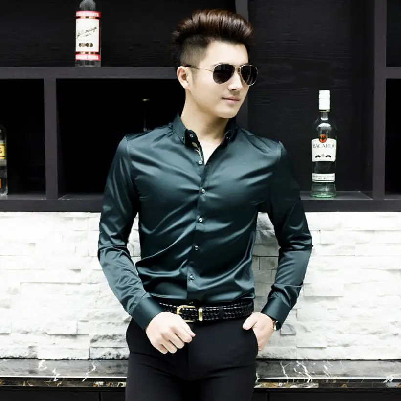 New 2025 Men's Slim Fit Short Sleeve Shirt Trendy Smooth Material Anti-Wrinkle Long Sleeve Men's Fashionable Travel Shirt
New 2025 Men's Slim Fit Short Sleeve Shirt Trendy Smooth Material Anti-Wrinkle Long Sleeve Men's Fashionable Travel Shirt