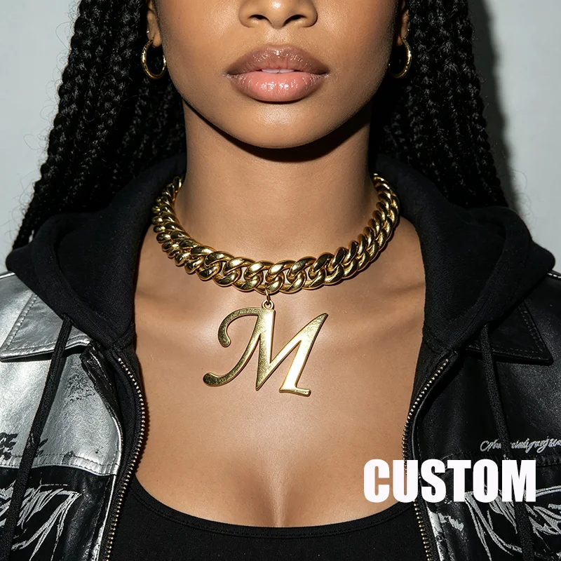 Customized Stainless Steel Letters Name Necklace With 1.6CM/1.2CM Stainless Steel Cuban Chain for Men Women Hip Hop Jewelry
Customized Stainless Steel Letters Name Necklace With 1.6CM/1.2CM Stainless Steel Cuban Chain for Men Women Hip Hop Jewelry