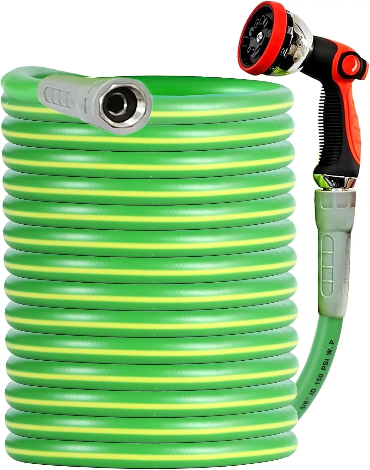 5/8" x 100ft Garden Hose with Brass Fittings, Light Green - Heavy Duty Hybrid Hose for Lawn Irrigation, No Kink, Leak-Free
5/8" x 100ft Garden Hose with Brass Fittings, Light Green - Heavy Duty Hybrid Hose for Lawn Irrigation, No Kink, Leak-Free
