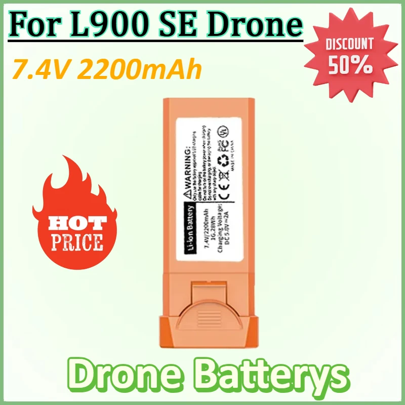 New 7.4V 2200mAh Drone Battery L900 Pro SE Drone for L900 SE Max 4K LYZRC L900 Replacement Intelligent Flight Battery Parts
New 7.4V 2200mAh Drone Battery L900 Pro SE Drone for L900 SE Max 4K LYZRC L900 Replacement Intelligent Flight Battery Parts
