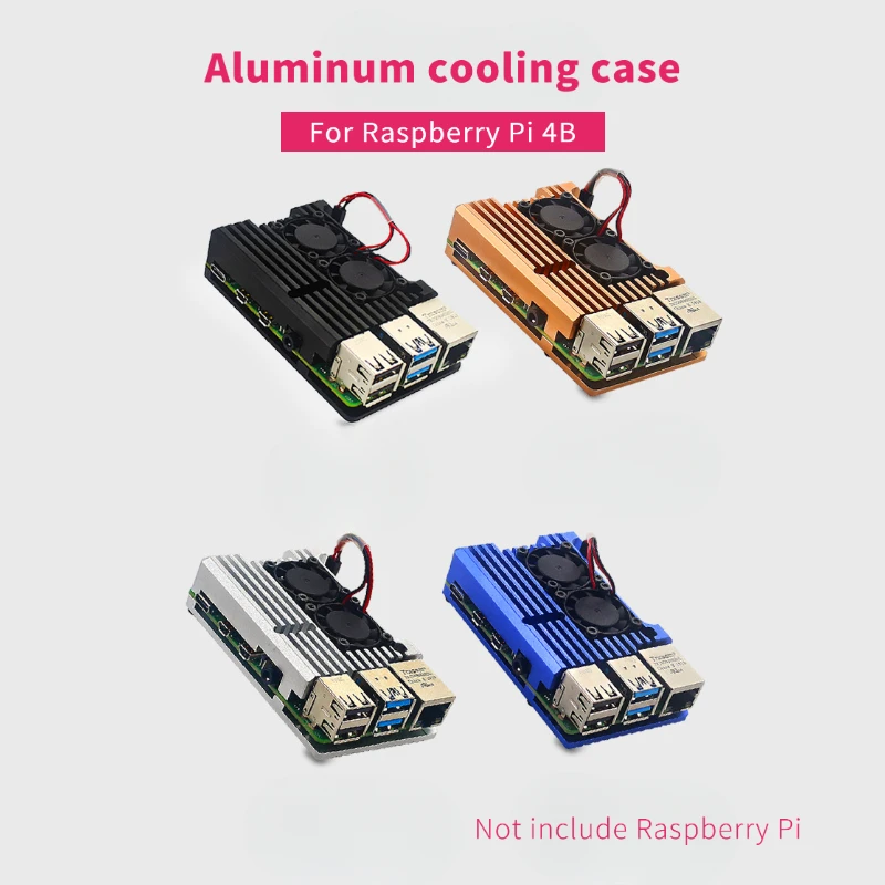 Алюминиевый корпус Raspberry Pi 4, модель B, бронированный корпус, пассивный радиатор охлаждения, дополнительный двойной вентиляторный кулер
Алюминиевый корпус Raspberry Pi 4, модель B, бронированный корпус, пассивный радиатор охлаждения, дополнительный двойной вентиляторный кулер