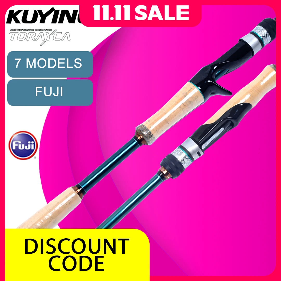 KUYING BATTLE SONG Fishing Rod 6.3-6.10ft L ML M MH Power Carbon Fiber FUJI F Ring Spinning Casting
KUYING BATTLE SONG Fishing Rod 6.3-6.10ft L ML M MH Power Carbon Fiber FUJI F Ring Spinning Casting