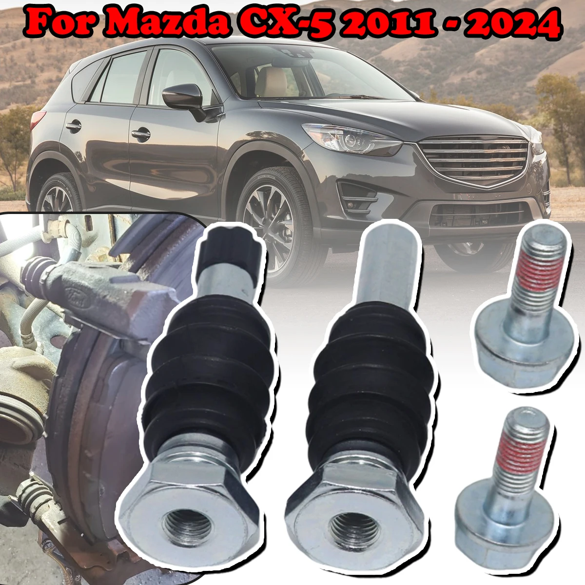 For Mazda CX-5 2011 - 2024 Rear Brake Caliper Slider Guide Pins Bolt Kit Left Right Disc Housing Bellows Sleeve Bushing Parts
For Mazda CX-5 2011 - 2024 Rear Brake Caliper Slider Guide Pins Bolt Kit Left Right Disc Housing Bellows Sleeve Bushing Parts