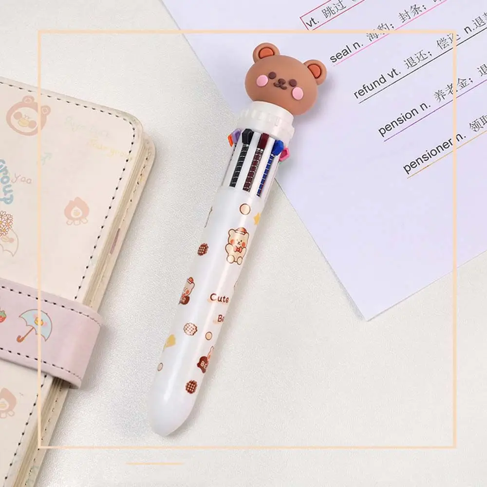 Cute Office Supplies Learning Handwriting Cartoon Stationery Ten Color Ball Pen Student Writing Pens Cartoon Bear Ballpoint Pen
Cute Office Supplies Learning Handwriting Cartoon Stationery Ten Color Ball Pen Student Writing Pens Cartoon Bear Ballpoint Pen