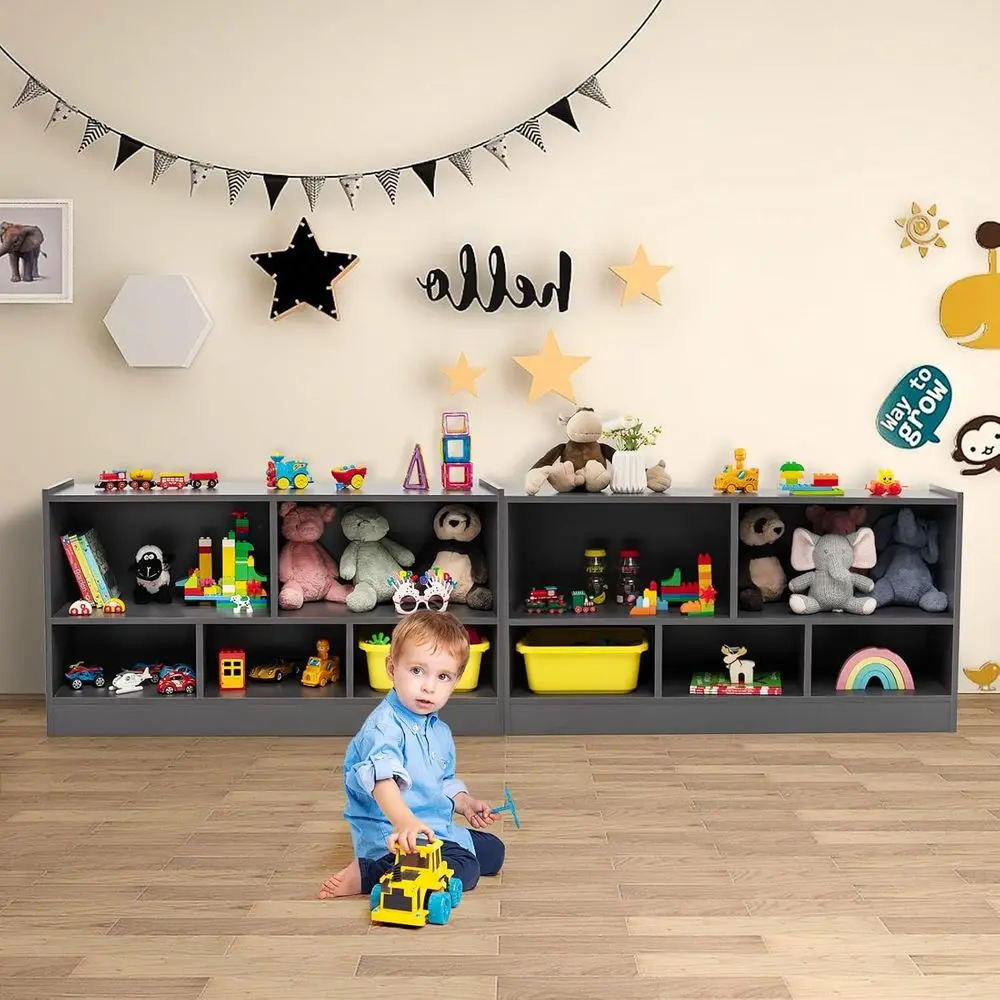 Kids Toy Storage Organizer, 5-Section Storage Daycare Shel or Preschool, Children 2-Tier Open Wooden Display Book Shel Organizer
Kids Toy Storage Organizer, 5-Section Storage Daycare Shel or Preschool, Children 2-Tier Open Wooden Display Book Shel Organizer