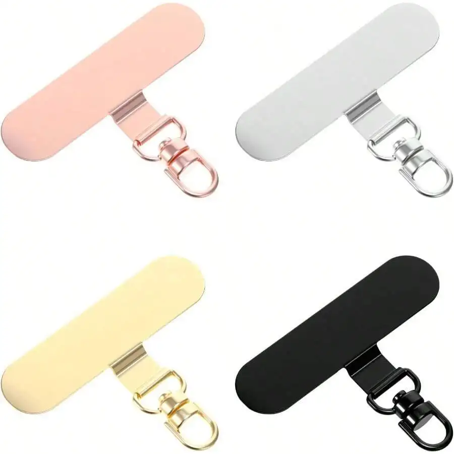 4pcs Stainless Steel Phone Tether Tab 360 Rotating Lanyard Pad Universal Strap For Full Phone Cases
4pcs Stainless Steel Phone Tether Tab 360 Rotating Lanyard Pad Universal Strap For Full Phone Cases