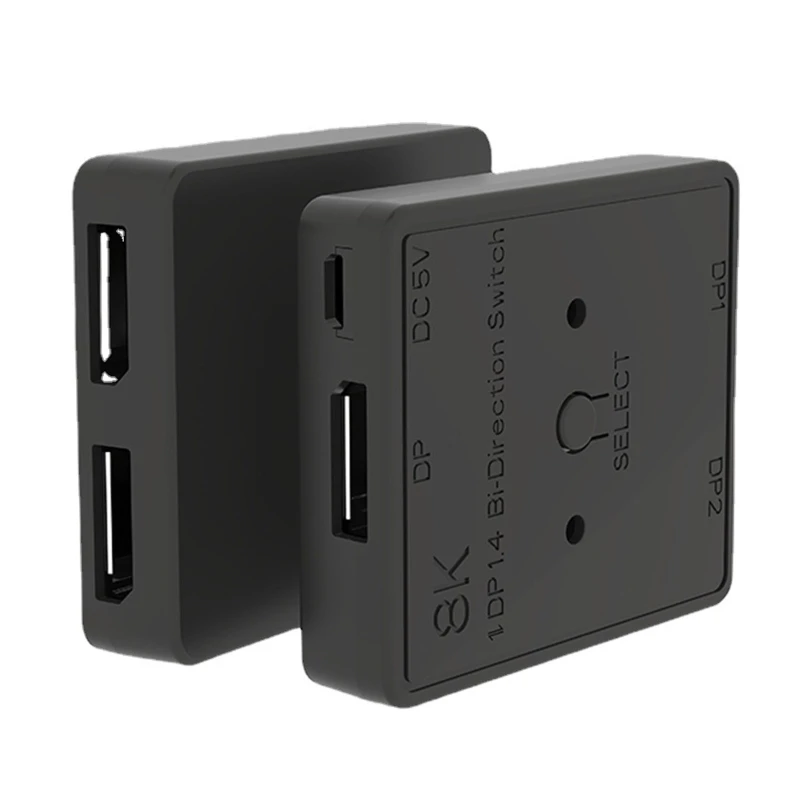 DisplayPort 1.4 Bi-Direction Splitter 1x2 or 2x1 KVM 8K@30Hz 4K@120Hz for Multiple Source Displays Switcher Dropship
DisplayPort 1.4 Bi-Direction Splitter 1x2 or 2x1 KVM 8K@30Hz 4K@120Hz for Multiple Source Displays Switcher Dropship