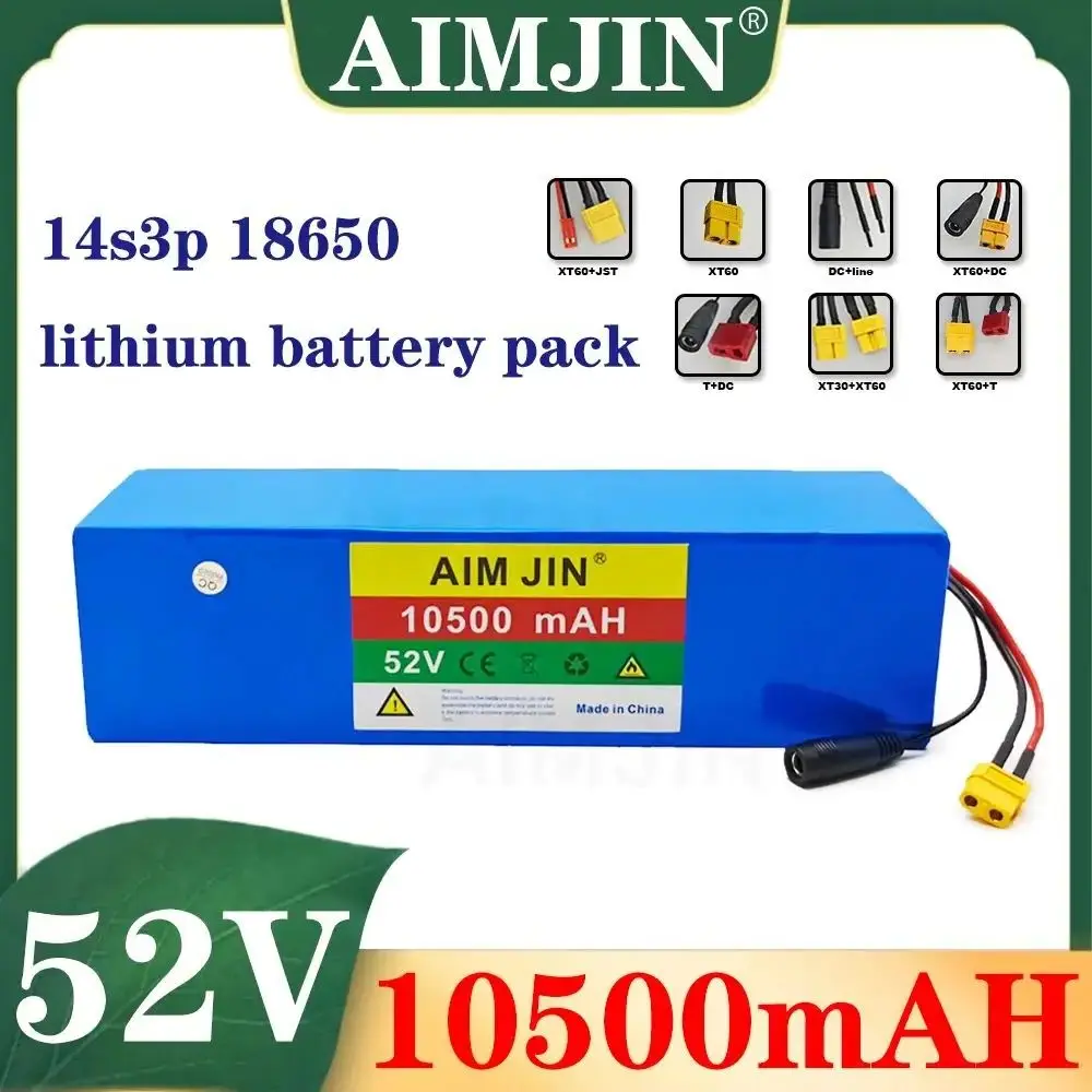 52V battery 18650 Lithium ion 10500mAH with BMS,14S3P battery pack,For various electronic devices and transportation equipment
52V battery 18650 Lithium ion 10500mAH with BMS,14S3P battery pack,For various electronic devices and transportation equipment