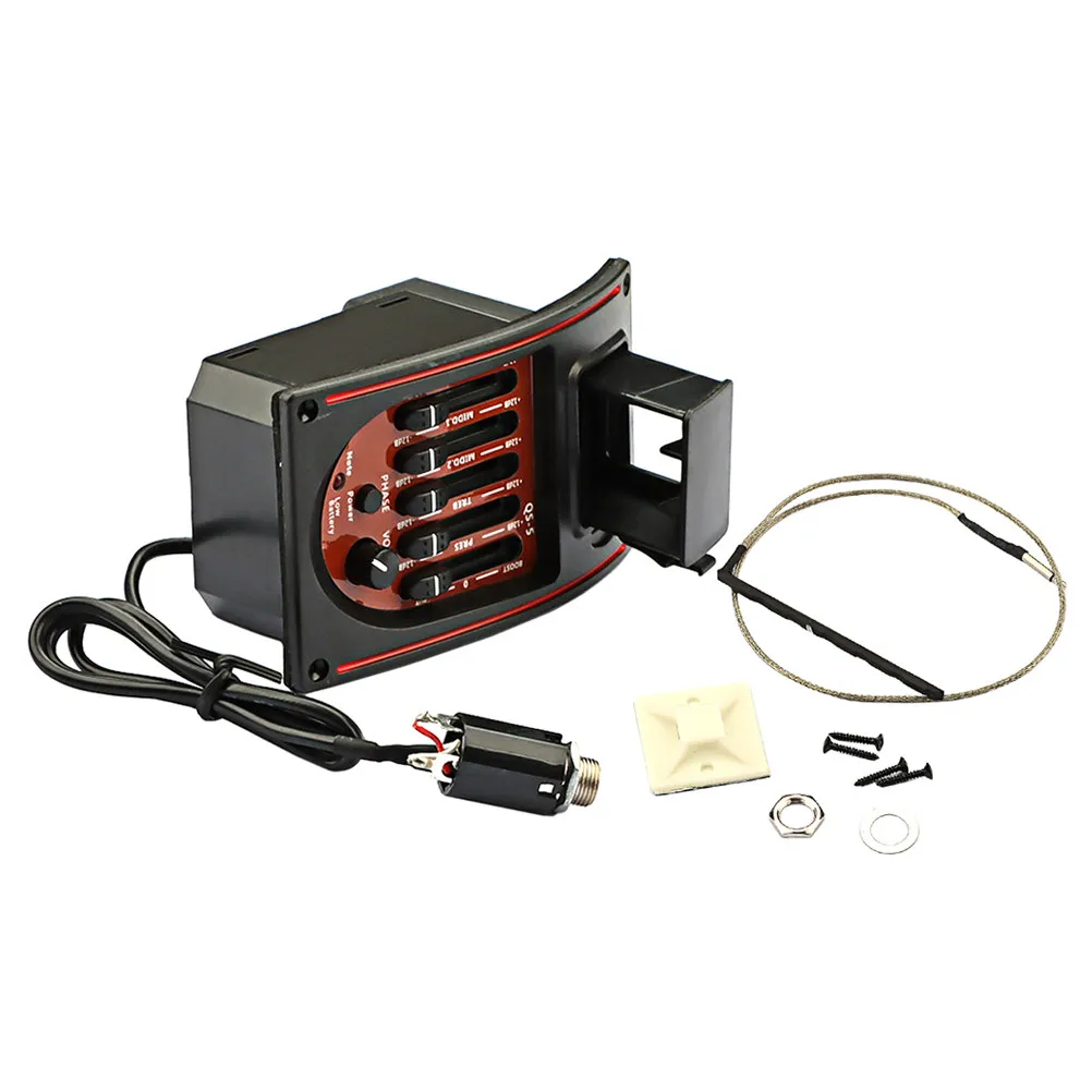 Комплект профессионального эквалайзера для акустической гитары: система звукоснимателей с регулировкой тембра
Комплект профессионального эквалайзера для акустической гитары: система звукоснимателей с регулировкой тембра