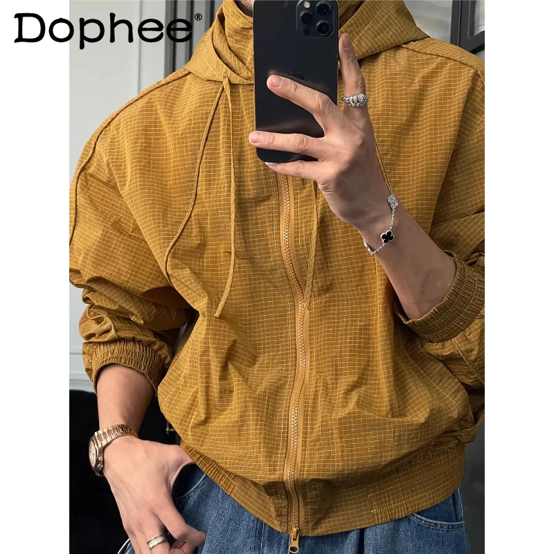 Men's Spring Summer 2026 New Fashion Simple Design Jackets Chic Hooded Sunscreen Tops Men's Loose Comfort Versatile Thin Coats
Men's Spring Summer 2026 New Fashion Simple Design Jackets Chic Hooded Sunscreen Tops Men's Loose Comfort Versatile Thin Coats