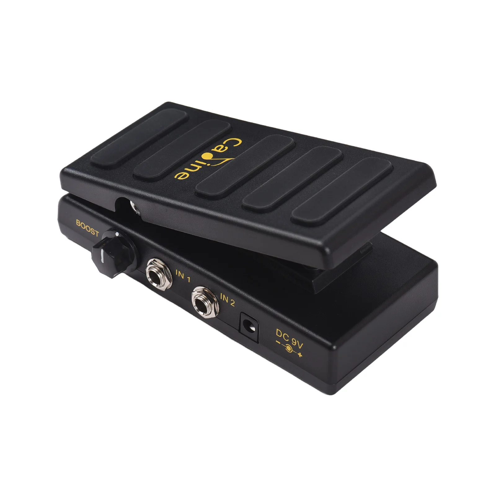 Caline Guitar Volume Pedal with Boost Function Adjustable Volume Control Dual Channel 6.35mm Input/Output Interface