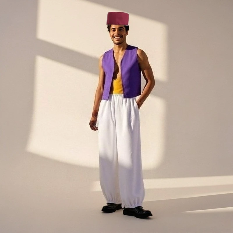 Anime Aladdin Prince Costume Costume Adult Stage Costume Magic Role Play Onesie Perfect for Halloween Aladdin Lamp Prop Party
Anime Aladdin Prince Costume Costume Adult Stage Costume Magic Role Play Onesie Perfect for Halloween Aladdin Lamp Prop Party
