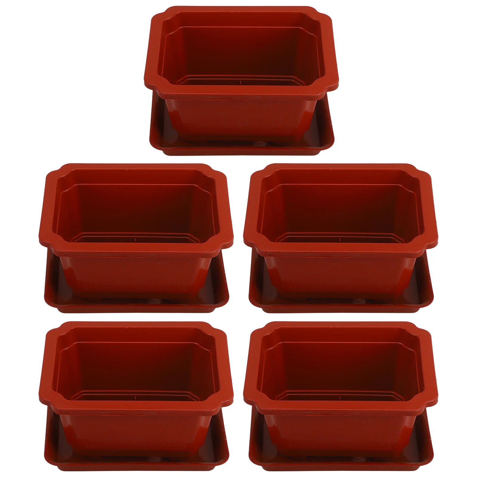 5Sets Bonsai Pot Plastic Durable Large Indoor Garden Use Succulent Flowerpot Planter Tray Flower Pot Bonsai Flowerpot
5Sets Bonsai Pot Plastic Durable Large Indoor Garden Use Succulent Flowerpot Planter Tray Flower Pot Bonsai Flowerpot