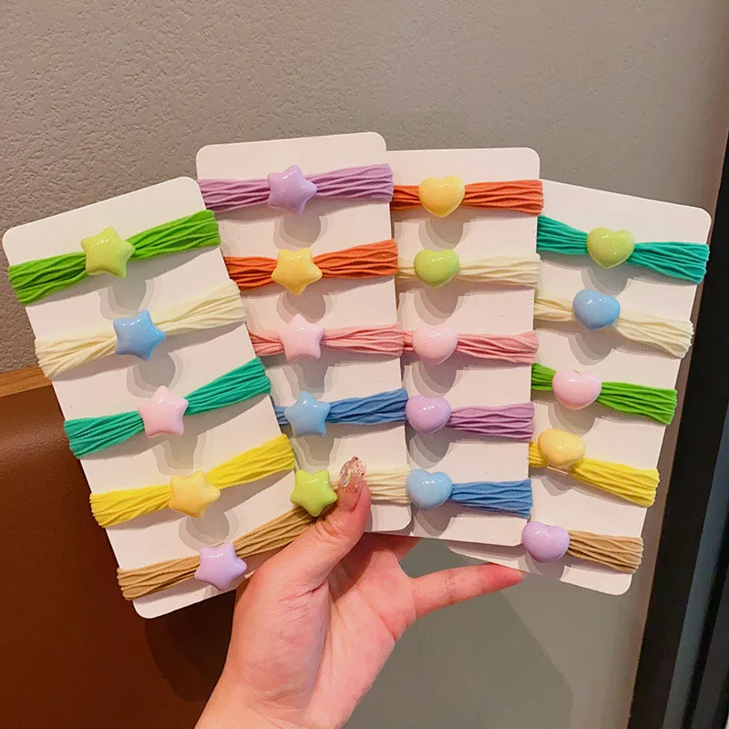 5Pc/Set Candy Color Hair Ropes Heart Star Buckle Kids Elastic Rubber Bands Baby Girl Ponytail Hairband Children Hair Accessories
5Pc/Set Candy Color Hair Ropes Heart Star Buckle Kids Elastic Rubber Bands Baby Girl Ponytail Hairband Children Hair Accessories