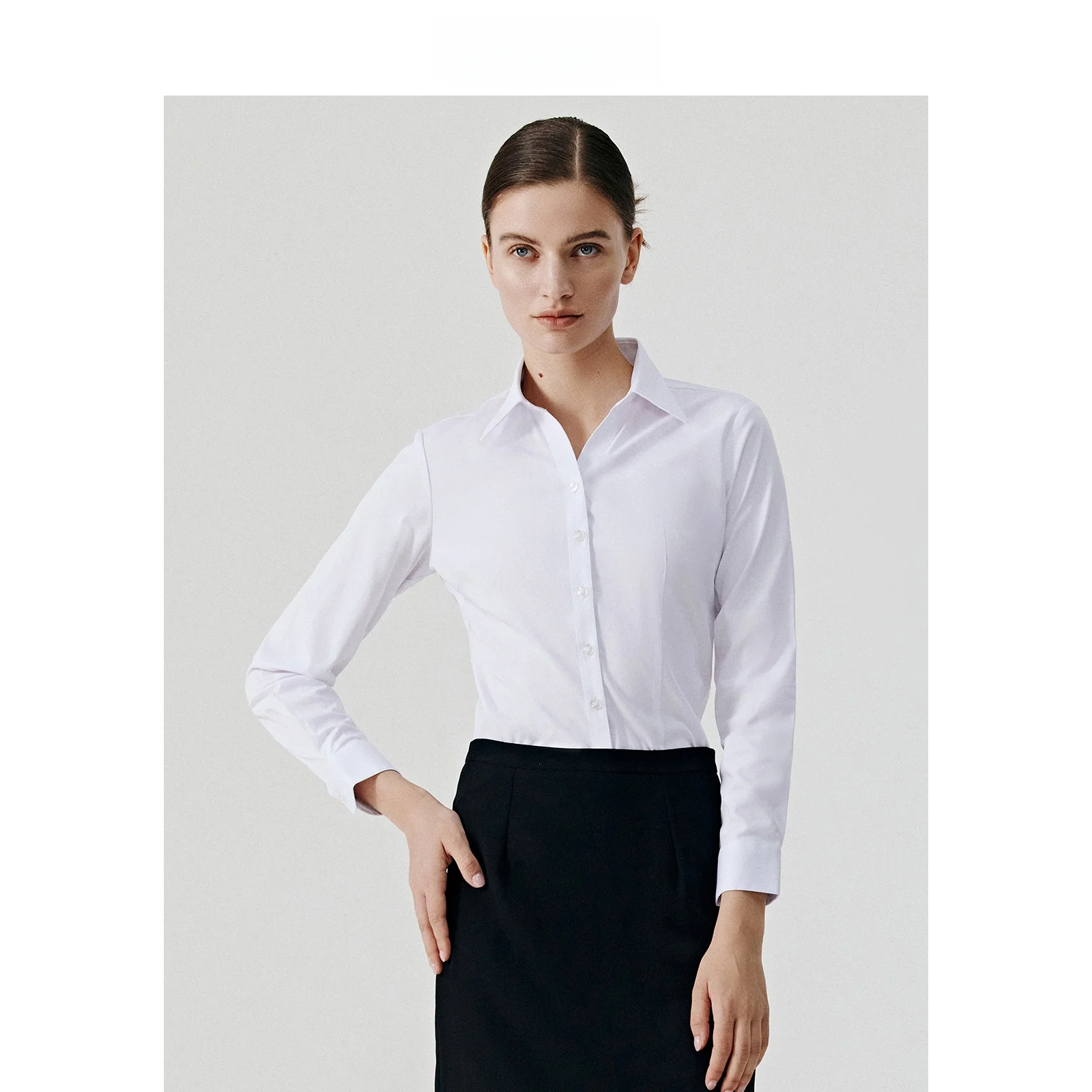 LeLenth Bamboo Fiber Long Sleeve Shirt Women's Professional Workwear Slim Fit OL Style V-Neck Button up Business Interview Shirt
LeLenth Bamboo Fiber Long Sleeve Shirt Women's Professional Workwear Slim Fit OL Style V-Neck Button up Business Interview Shirt