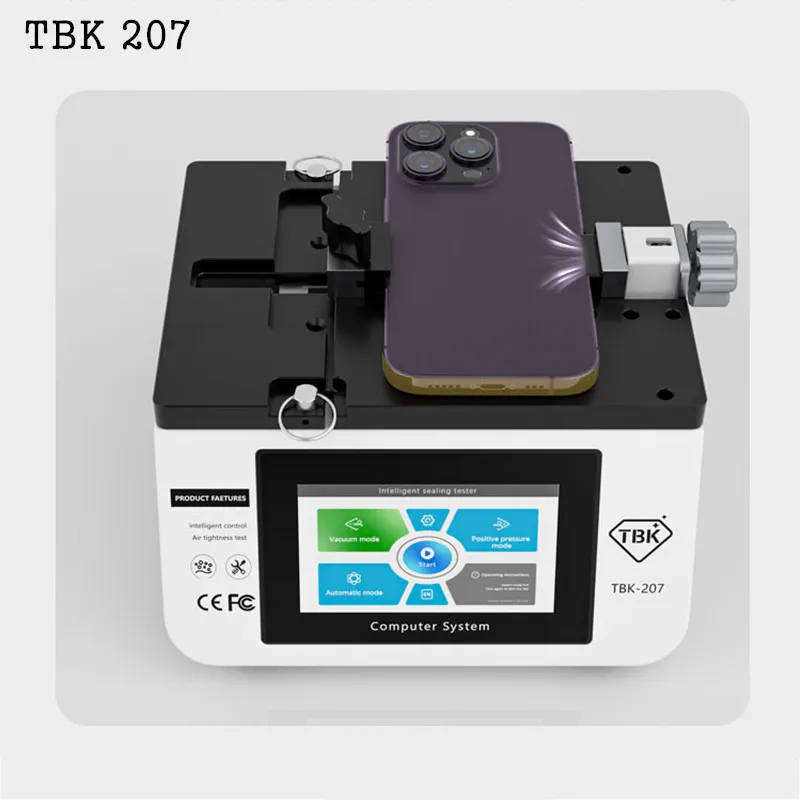 TBK 207 Intelligent Air Tightness Detector Vacuum Mode PLC Automatic Detection for Mobile Phone Sealing Pressure Test Tool
TBK 207 Intelligent Air Tightness Detector Vacuum Mode PLC Automatic Detection for Mobile Phone Sealing Pressure Test Tool