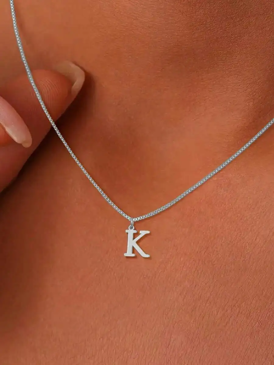 Stainless Steel Letter K Pendant Necklace Simple Fashion Jewelry For Women
Stainless Steel Letter K Pendant Necklace Simple Fashion Jewelry For Women