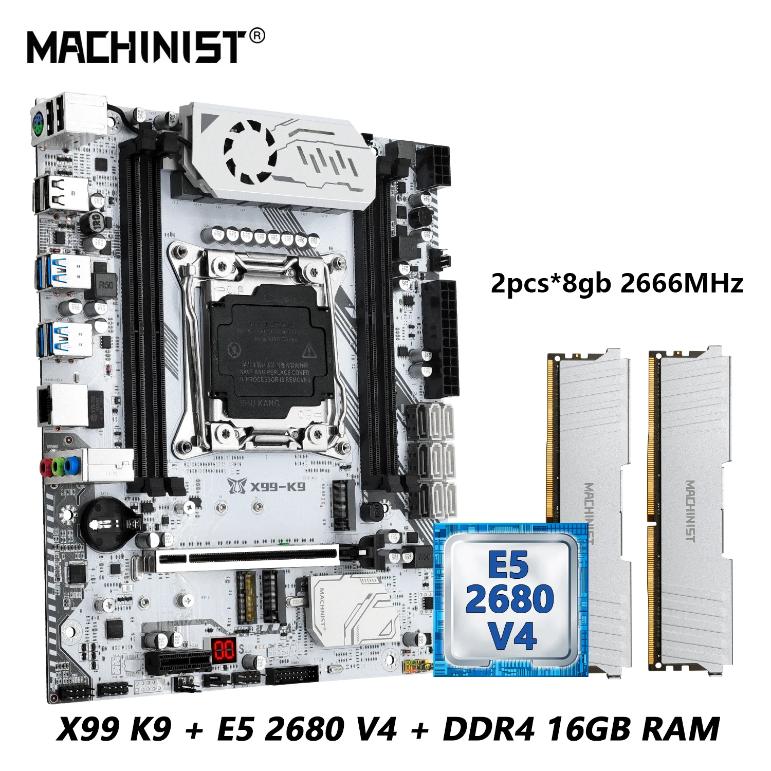 MACHINIST K9 X99 комплект материнская плата LGA 2011-3 Xeon E5 2680 V4 комплект ЦП DDR4 ОЗУ 16 Гб 2666 МГц память четырехканальный SSD NVME USB 3,0
MACHINIST K9 X99 комплект материнская плата LGA 2011-3 Xeon E5 2680 V4 комплект ЦП DDR4 ОЗУ 16 Гб 2666 МГц память четырехканальный SSD NVME USB 3,0
