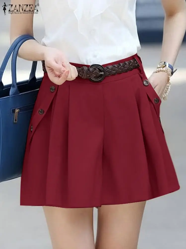 ZANZEA Korean All-match Pleated Pocket Shorts Fashion Designer Women Shorts Summer High Waist Shorts 2024 Wide Leg Short Trouser
ZANZEA Korean All-match Pleated Pocket Shorts Fashion Designer Women Shorts Summer High Waist Shorts 2024 Wide Leg Short Trouser
