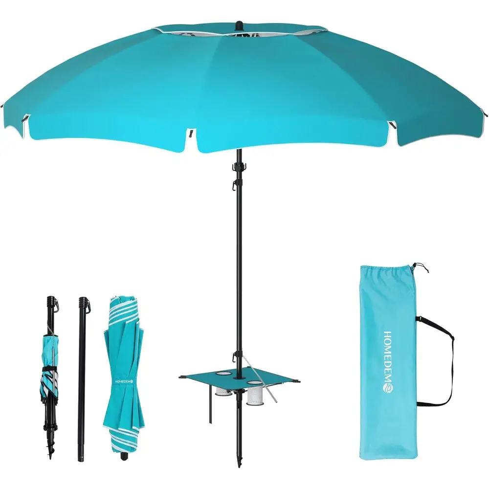 Portable 7-Foot Beach Umbrella for Sun Protection at Outdoor Activities
Portable 7-Foot Beach Umbrella for Sun Protection at Outdoor Activities